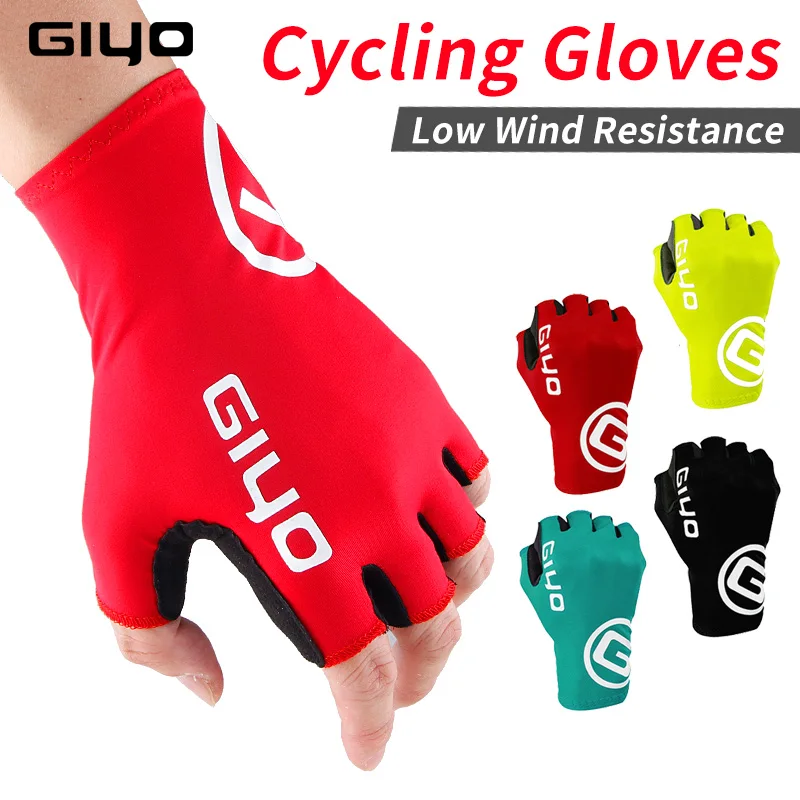 Sport Gloves Giyo Breaking Wind Cycling Half Finger Gloves Anti-slip Bicycle Mittens Racing Road Bike Gloves MTB Biciclet Guantes Ciclismo
