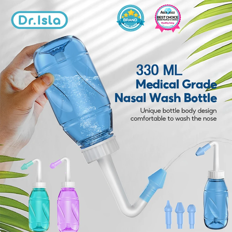 Dr.isla-irrigador Nasal para adultos y niños, botella de enjuague Nasal, limpiador  Nasal, Protector Nasal, evita la rinitis alérgica, 300ML - AliExpress