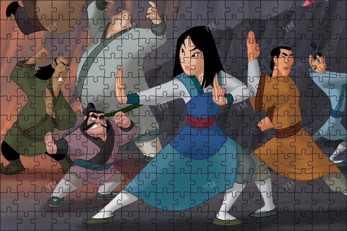 Jigsaw Puzzle Heroine Mulan Disney Princess 1000 Pieces Children  Educational Toys Adult Wooden Puzzle Cartoon Handmade Gift Game - AliExpress