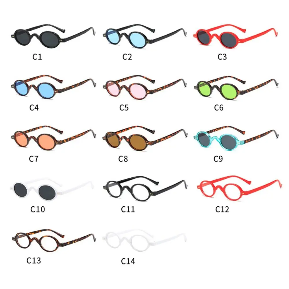 Fashion Small Round Sunglasses Women Vintage Punk Sun Glasses Hip Hop Oval Sunglasses Travel Shades UV400