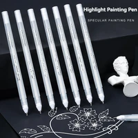 5/10 PCS Highlight White Manga Marker Pens Set 0.8 Mm Permanent Ink Scrapbook Tire Pen Waterproof Painting Pen Supplies