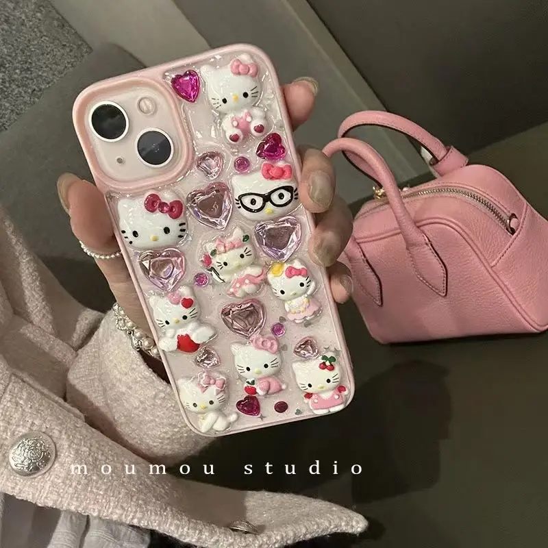 

Sanrios трехмерный чехол с рисунком Hello Kitty для Iphone