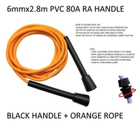 6mm diameter 130 gram PVC 80A 15~25℃ jump rope excercise fitness RA handle cheap no logo loose weight 2.8 meter skip skipping 2