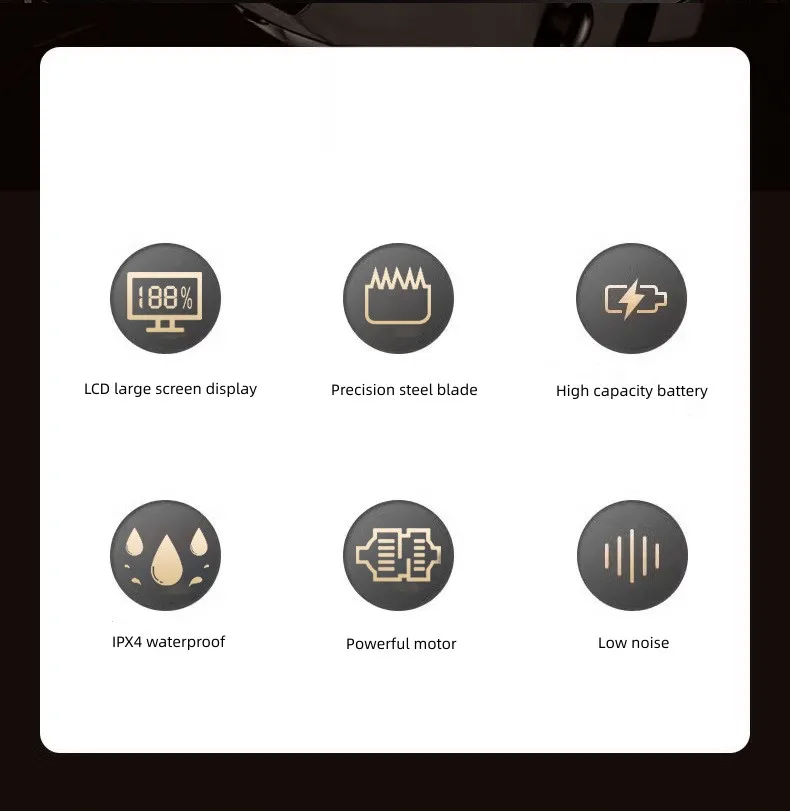 Description Picture 3 of itemResuxi 5618 New 6 in 1 Full Body Wash Hair Clipper Multifunctional Head Changing Electric Shaver Ear Nose Trimmer Set