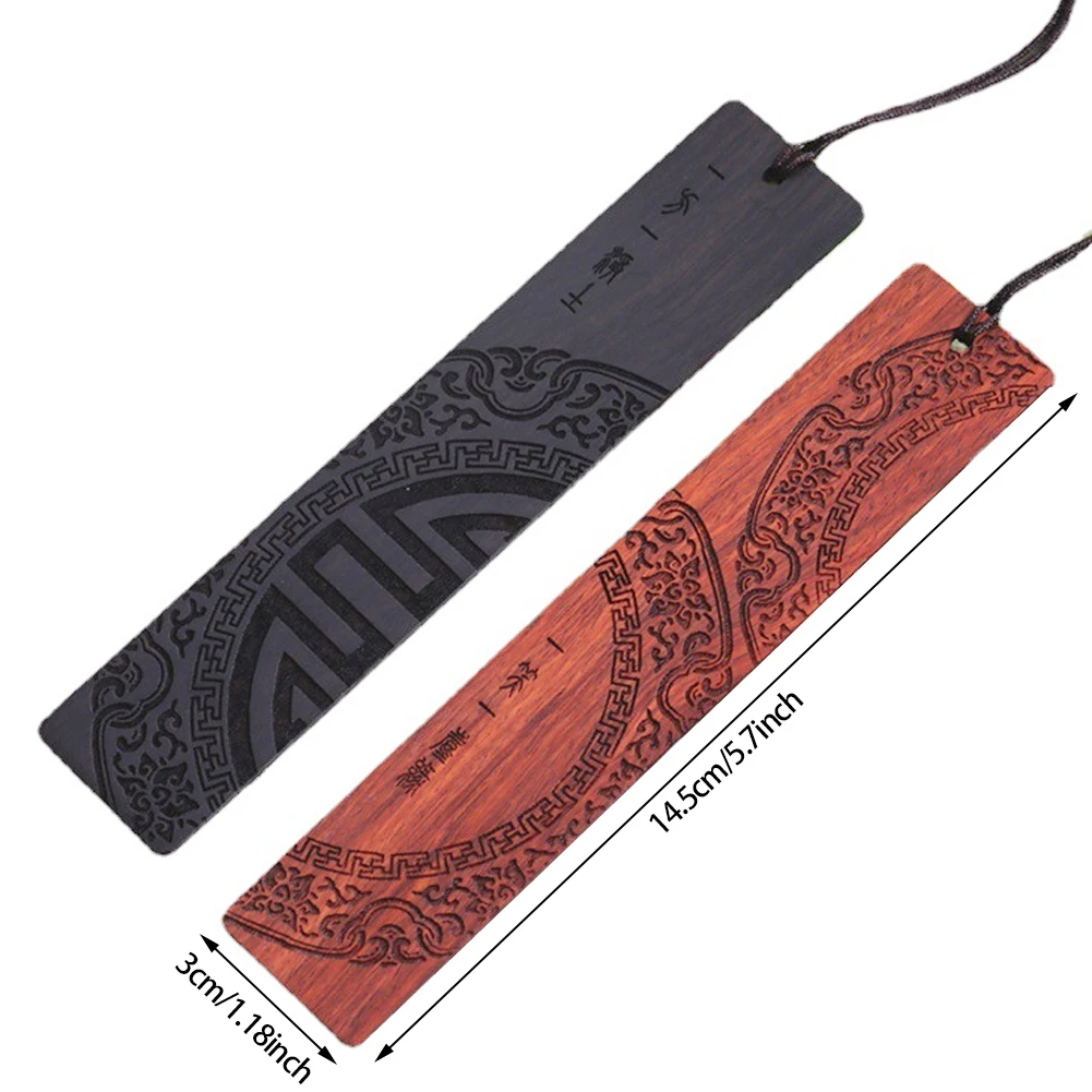 Chinese Style Wooden Bookmark Retro Carving Mahogany-wooden bookmark bookmarks stationery supplies