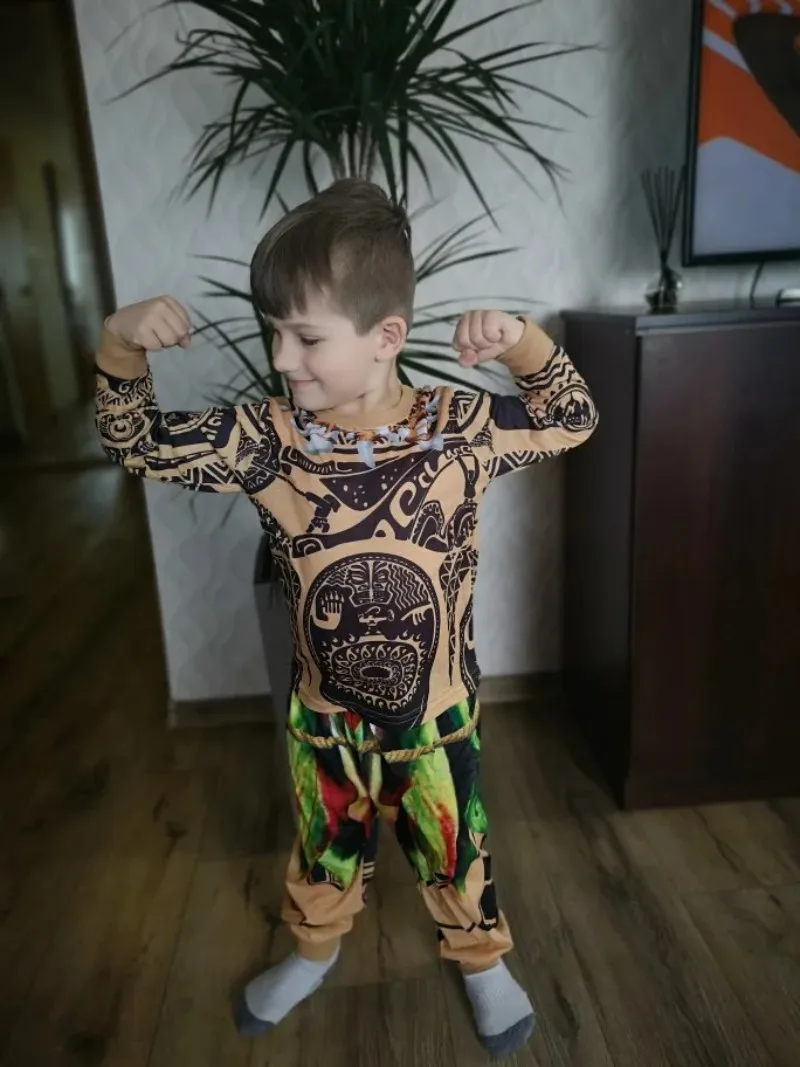 Kid Boys Winter Pajamas Moana Halloween Costume 3-8T