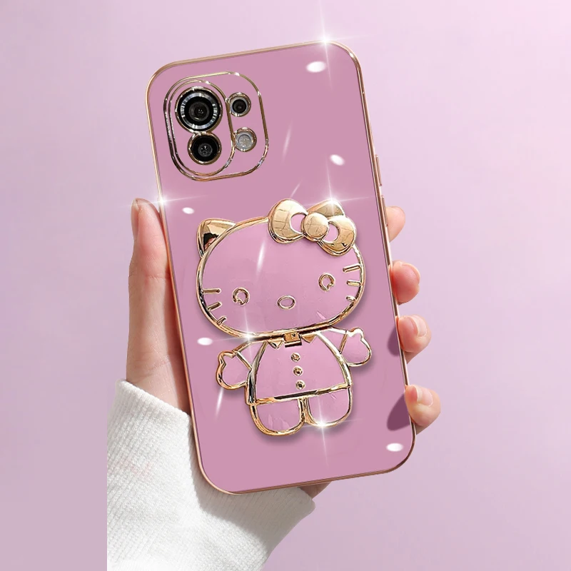 thumbnail image 1 of Funda con soporte de espejo Hello Kitty para Xiaomi Redmi Note 12, 4G, 5G, Turbo Plus, 12S, 11, 11S, 10, 9, 9S, 8 Pro, 12C, 10C, 10X, 9A, 9C, 1 of 5