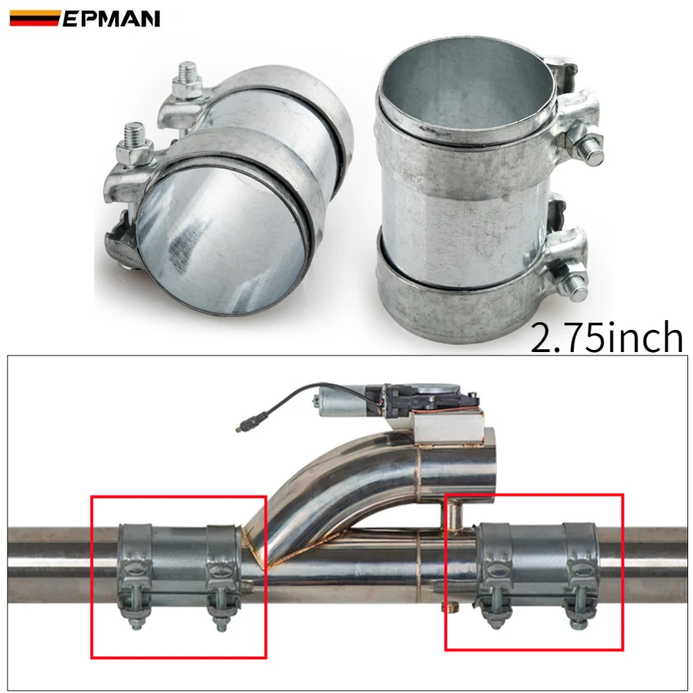 2.5" OD 64 mm to 3" OD 76 mm exhaust reducer adapter pipe 304 stainless steel 