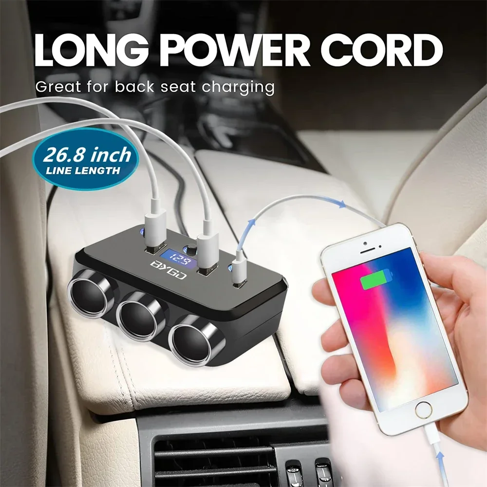 BYGD ڵ   й , ڵ ܼƮ , 3  QC 3.0,  USB 3.1A CŸ  , 12V, 24V