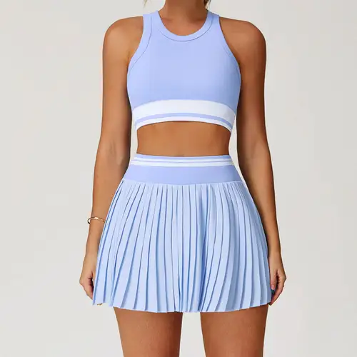 Yoga Outfits 2PCS Gym Set Women Tracksuit Yoga Bra Workout Short Sleeves High Waist Shorts Sports Set Fitness Clothes Sportswear - Image 2