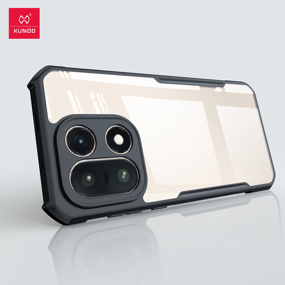 Xundd Airbag Shockproof Transparent Phone Case with Camera Protection, Acrylic+TPU Hybrid