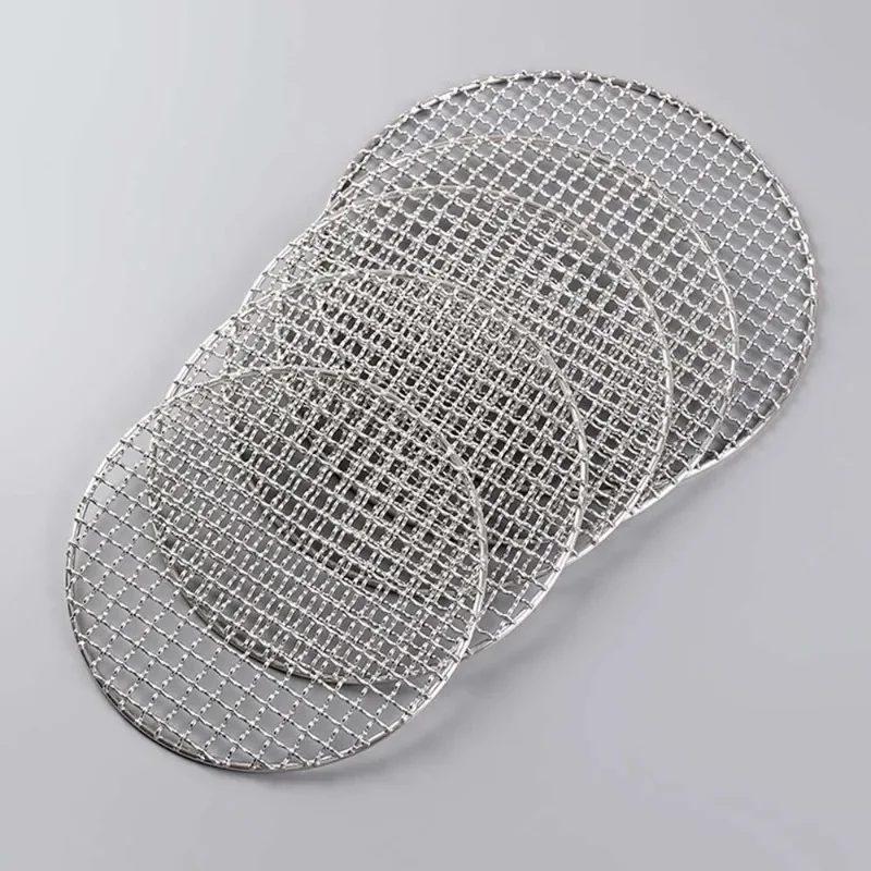 Grill replacement parts 304 Stainless Steel round BBQ net Grill Mesh Roast Nets Bacon Grill Tool Iron Nets barbecue accessories non-stick BBQ Mat Grid smoker accessories