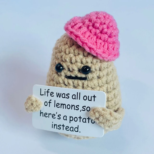 Funny Positive Potato with Positive Card Mini Positive Potatoes Creative  Potato Dolls Cheer Up Gifts for Friends