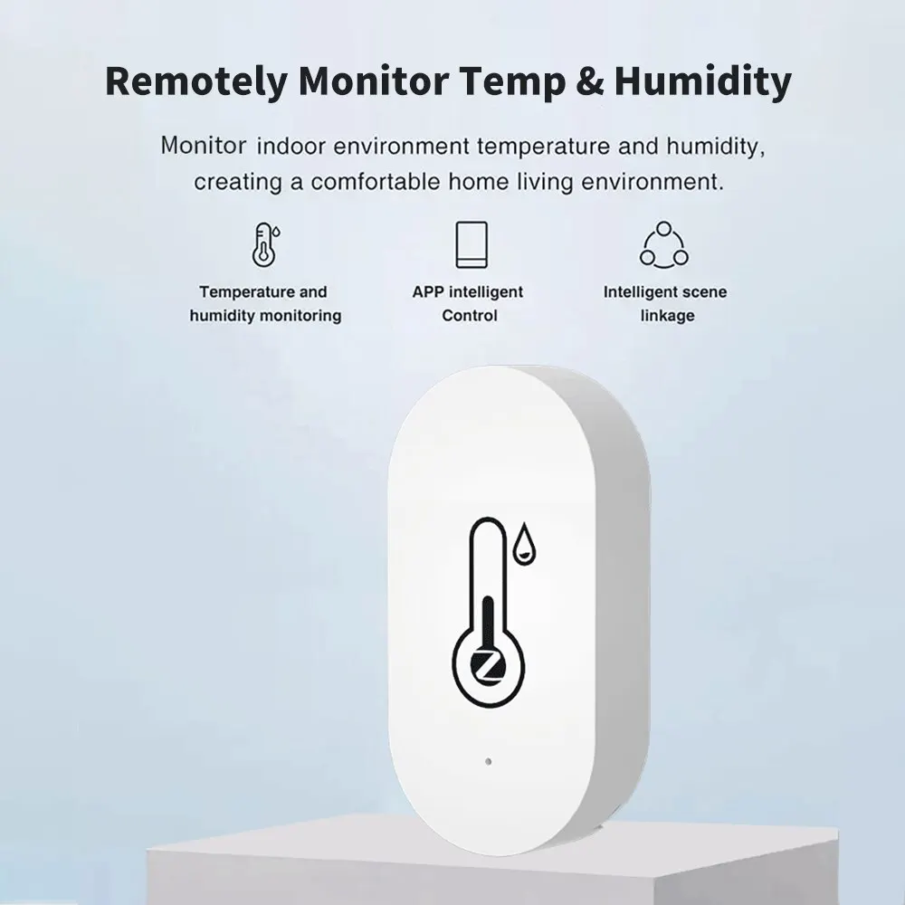 Tuya Zigbee Temperature Humidity Sensor SmartLife Remote Monitor For Smart Home Workwith Tuya Zigbee Hub temperature humidity sensor