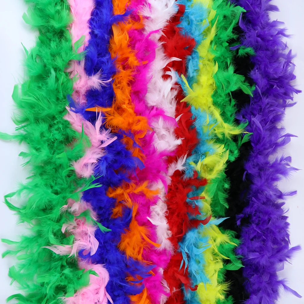 Boa Plume Pas Cher Boa En Plumes Coloré 2m - Accessoire Déguisement Et  Spectacle Doux Et Moelleux Boas En Plumes Pour Soirée