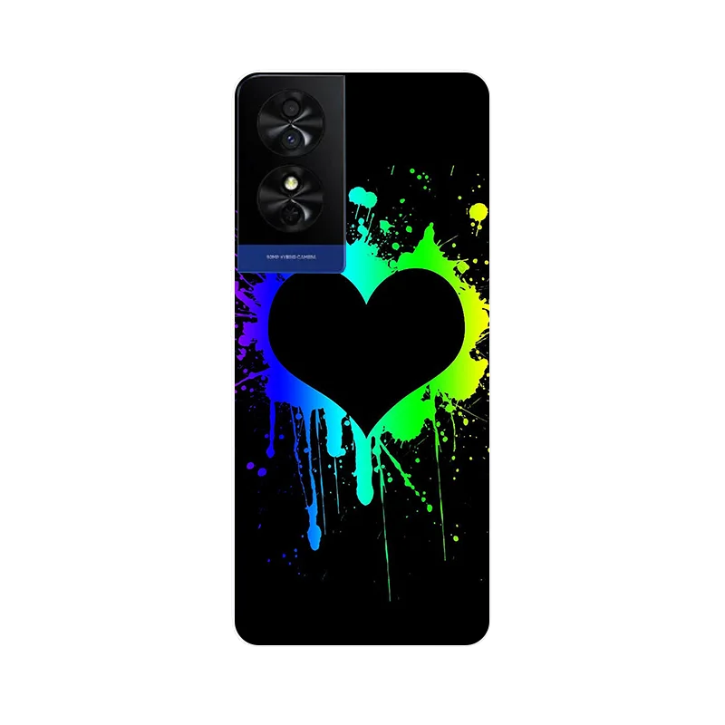 Colorful Leaves Flower Painted Soft Silicone Phone Case Cover - Bumper Protection Design