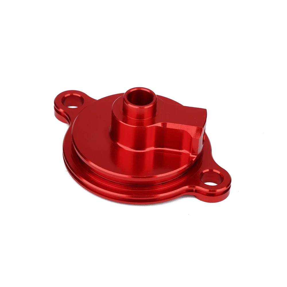 Motorcycle CNC Aluminum Engine Red Oil Filter Cap Cover For HONDA CRF 450R CRF 450RX Off Road Dirt Bike