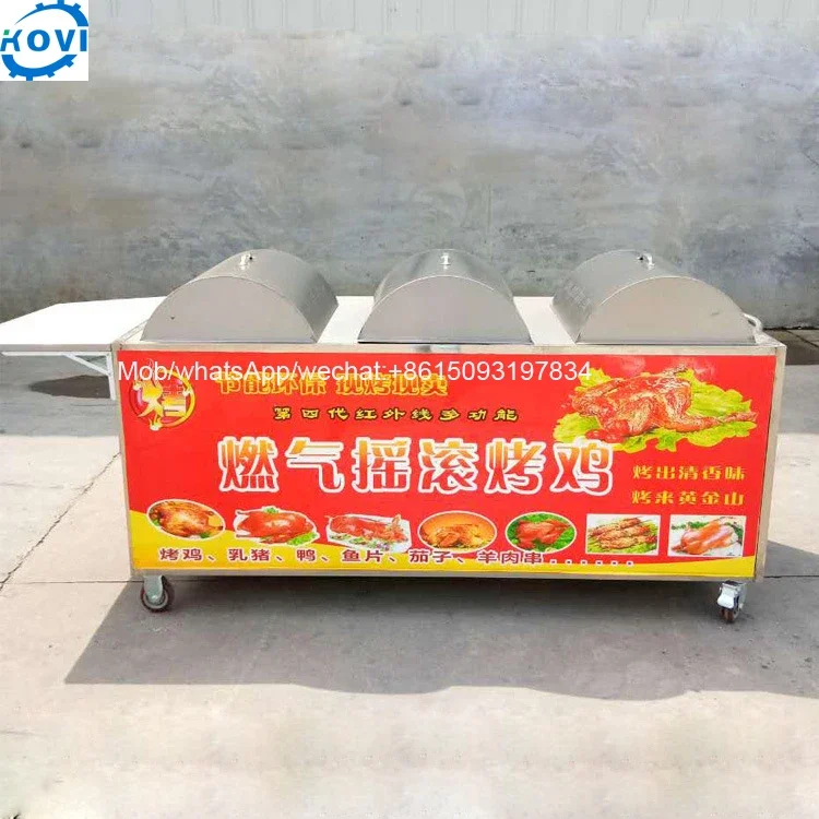 Best Selling chicken roaster rotisserie use charcoal gas meat roasting grill machine price 3