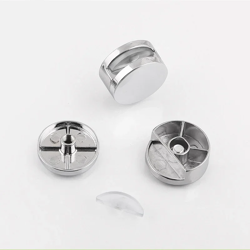 Glass Shelf Clamp Holder Glass Fasteners 4 Pcs Glass Clamp Bathroom Mirror Clips Zinc Alloy Glass Clip Shelf Support Brackets Holder JDH99