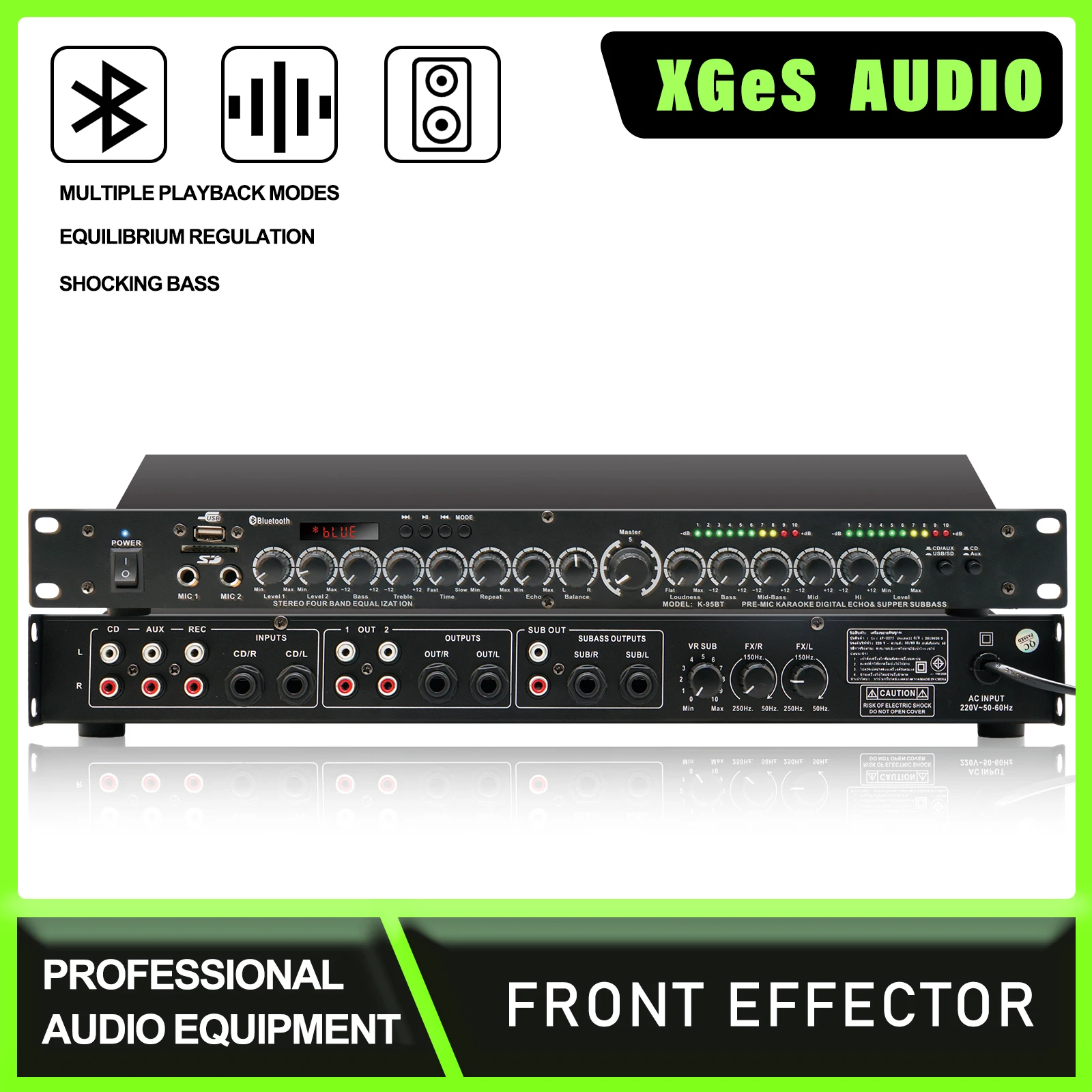 XGES-160 99 Effects Professional digital reverberation multi effect DSP processor audio processor equalizer