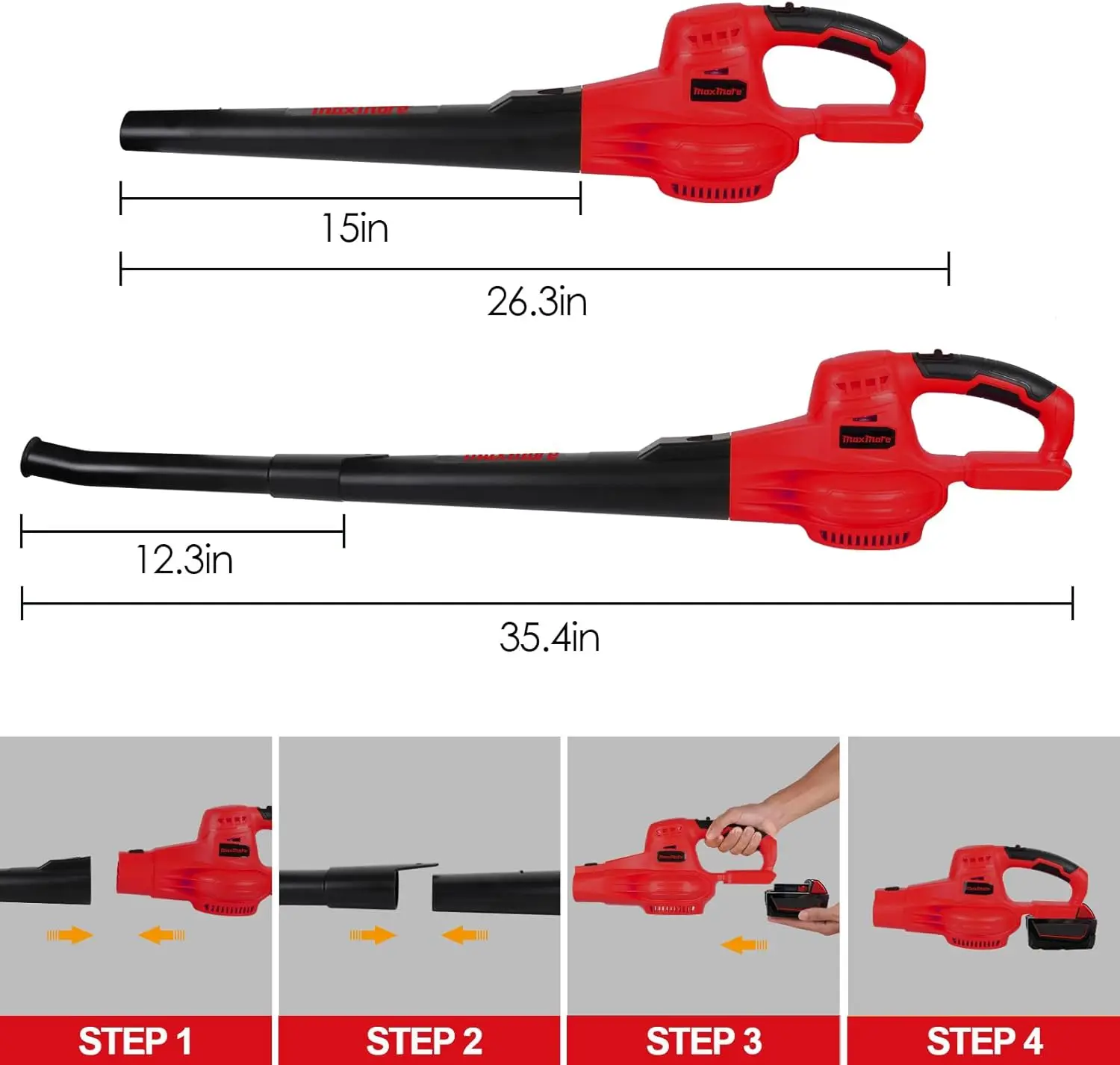 Cordless Leaf Blower Compatible with Milwaukee 18V Battery (Tool Only) Electric Handheld Jobsite Air Blower for Lawn Care Yard 3