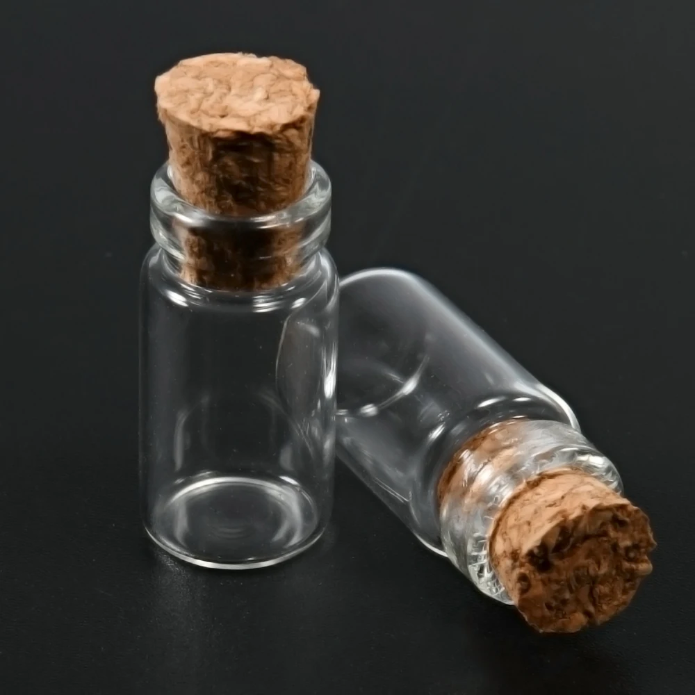 Glass Storage Tank Glass Storage Jar Glass Storage Container 10PCS Mini Medicine Bottle Transparent Cork