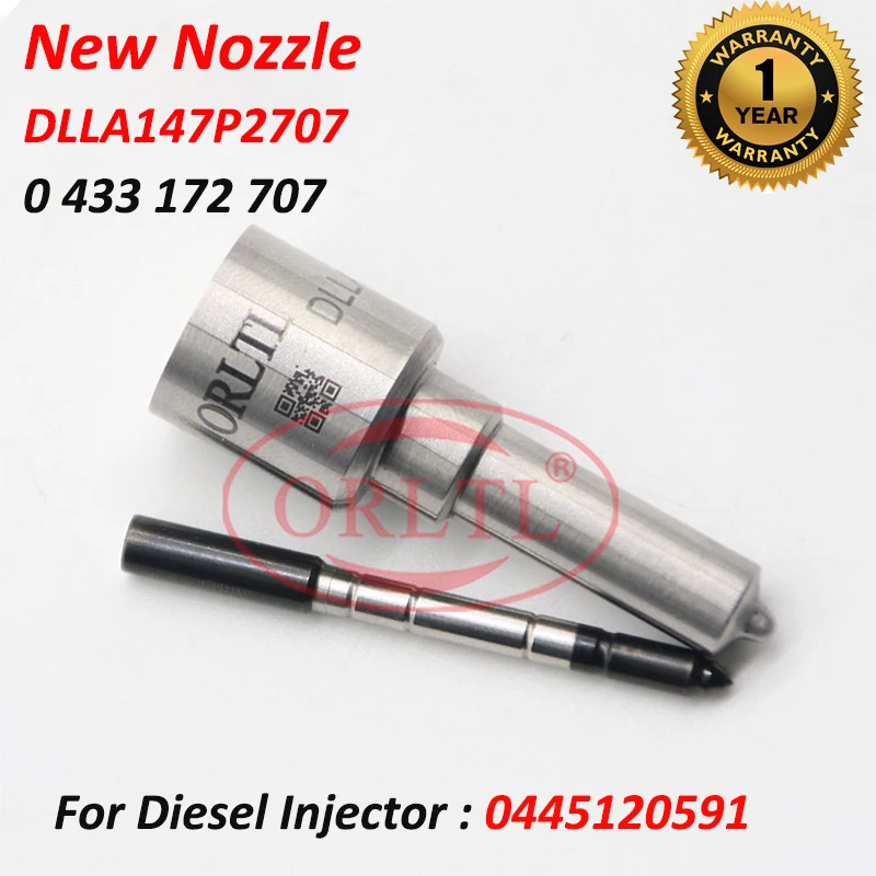 

Injector Spare Parts Nozzle DLLA147P2707 0 433 172 707 Common RailInjector Nozzle DLLA 147P 2707 for 0445120591 0 445 120 591