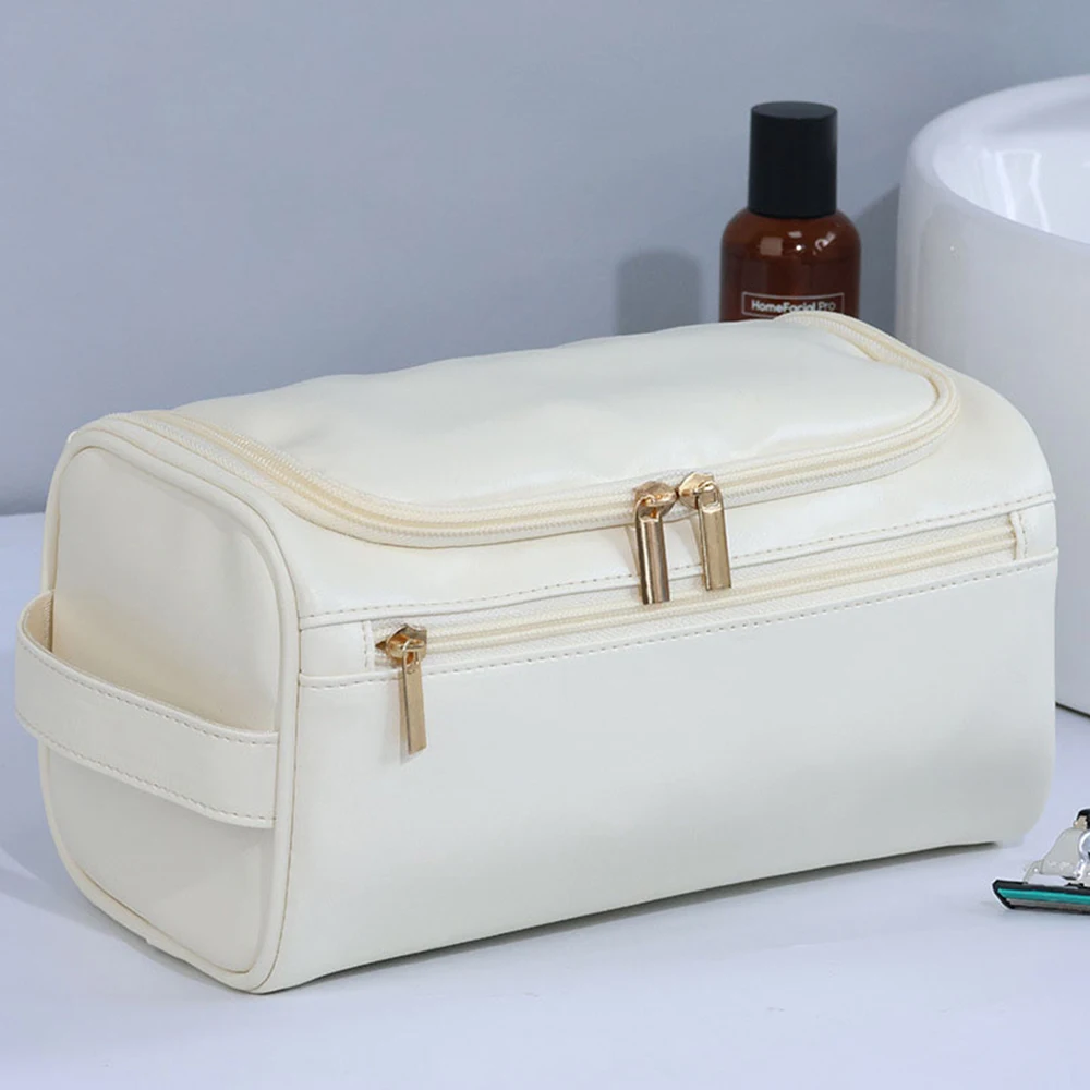 Personalisierte Kosmetiktasche, Tragbare Herren-Toilettentasche, Reise-Aufbewahrungstasche mit großem Fassungsvermögen, Wasserdichte PU-Leder-Aufbewahrungstasche – Detail 9