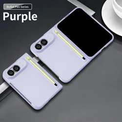 Deluxe Stylus - Compatible Duo with Built - In Pen Slot and Full Protection - Elegant Solid Color Finish - iPhone Duo (Light purple)