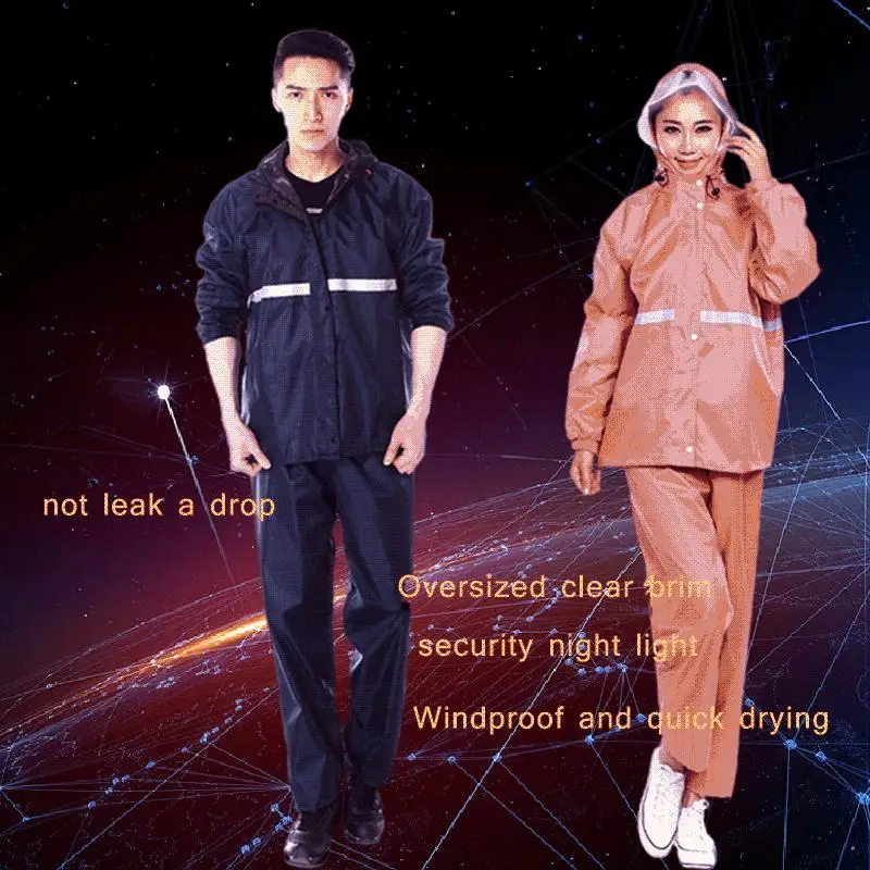 

Commute With The Ultimate Raincoat Suit For Electric Bikes Perfect For Single Person Use Split Raincoat Design For Men And Women