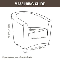 Stretch Club Chair Slipcover Spandex Barrel Chair Covers Printed Tub Living Room Armchair Covers Furniture Protector Sofa Cover 2