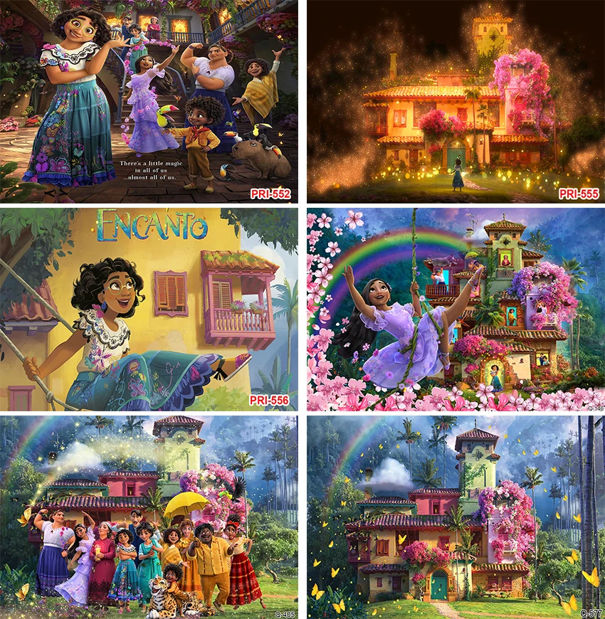 Affascinante Encanto Photo Background Ragazze Compleanno Fotografia Sfondo Magic Whole House Banner Personalizzato Decorazione Photo Prop