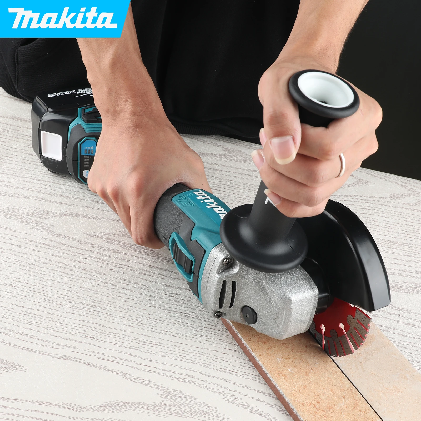 Makita18V electric tool DGA404 cordless grinder electric tool angle grinder brushless sanding machine trimming machine