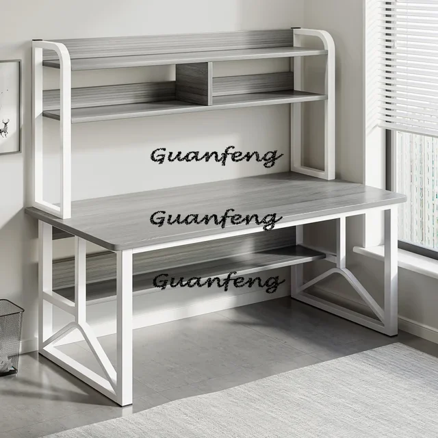 Desk Bookshelf Integrated Student Learning Desk, Writing Desk, Bedroom Home Desktop Computer Desk, Adult Simple Junior High