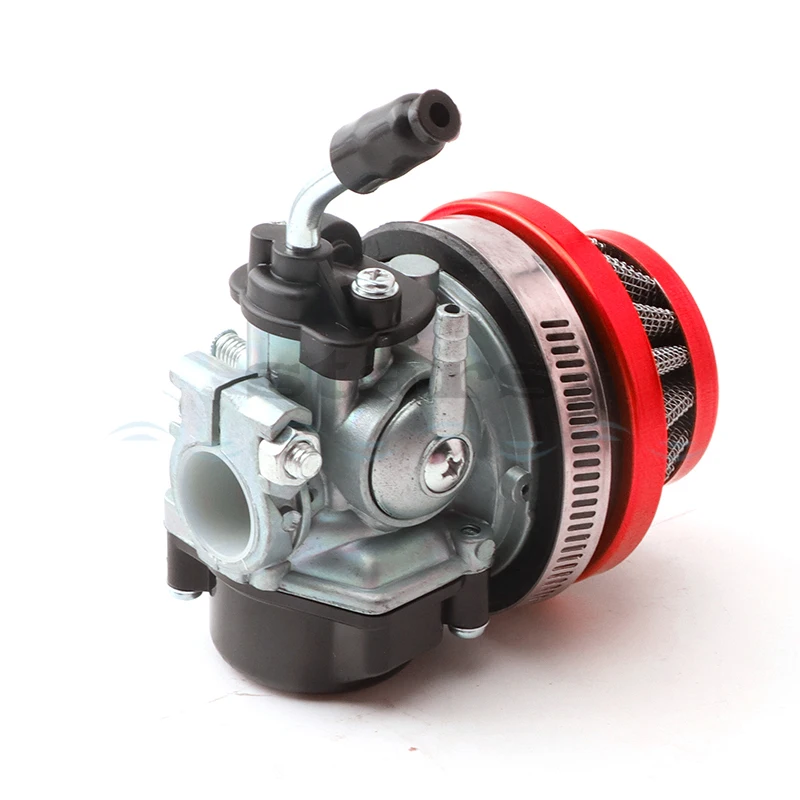Filtro Aria Carburatore 14Mm Rosso 58Mm Per Tomos A35 Golden Bullet Targa Lx Tt Sprint Colibri