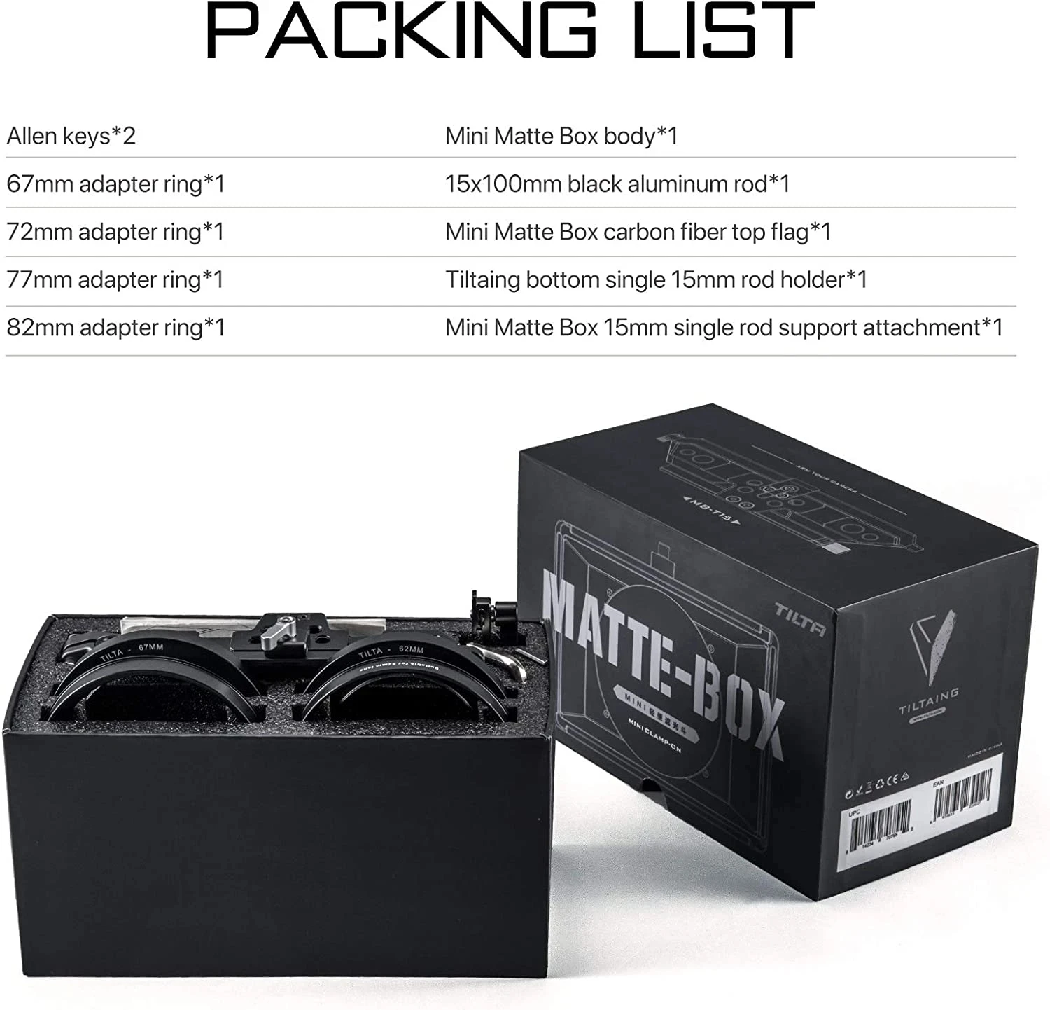 Tilta MB-T15 Mini Matte Box Lens Mount Accessories for DSLR