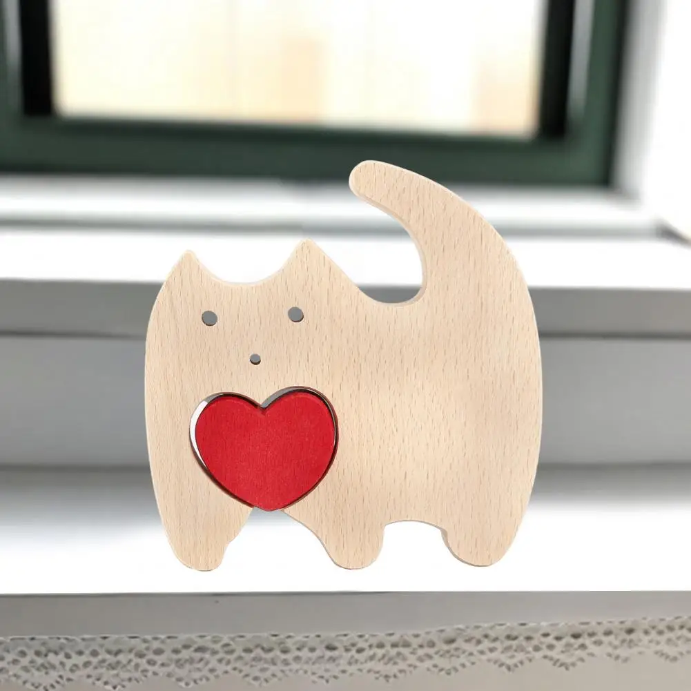 

Customizable Wooden Ornament Wooden Animal Puzzle Ornament Gift for Christmas Birthdays Valentine's Day Fox Rabbit Cat Horse