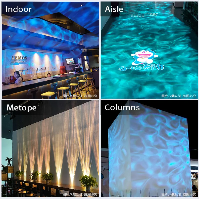 led dynamic water pattern light water ripple projection light decoration hotel aquarium embedded interior decoration background