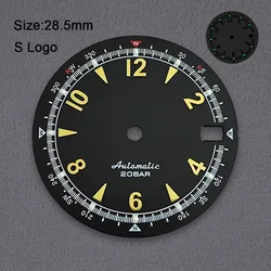 Retro Green Luminous Watch Dial, 28.5mm, for Repair and Customization (K - 791)