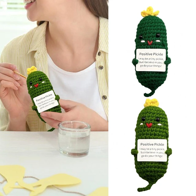 Handmade Emotional Support Pickled Cucumber Gift Handmade Crochet Emotional  Support Pickles Cute Crochet Pickled Cucumber - AliExpress