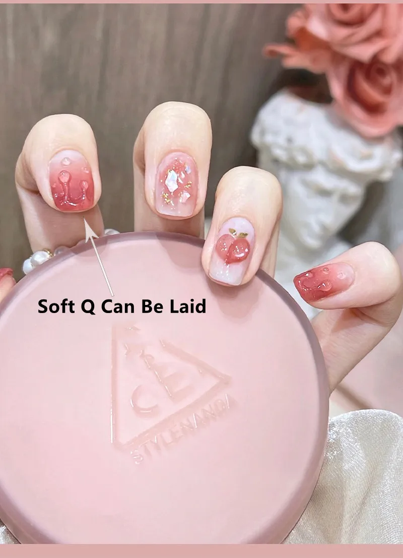 2024 Easy-Modelling Nail Solid Patch Glue 5ml Q-Soft UV/LED Gel Adhesive|Sticky|Extension Gummy Gel For Nail Tip Decoration Glue 6