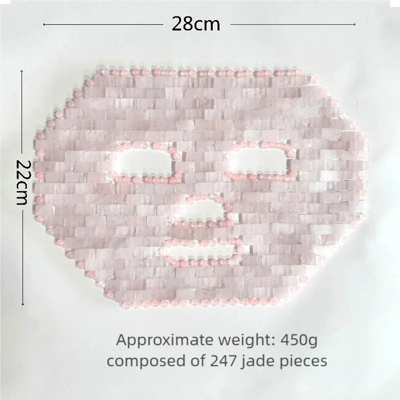 Natural Jade Eye Face Mask Massager Pink Cooling Sleep Eye Facial Mask Relax Sleep Massager Cold Therapy SPA Mask Beauty Tools