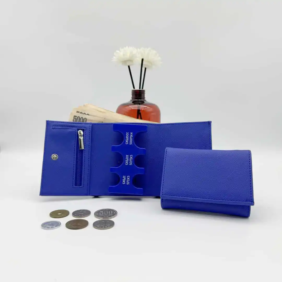 Vibrant Compact 2-In-1 Coin Clip Organizer & Tri-Fold Wallet with Loss Prevention