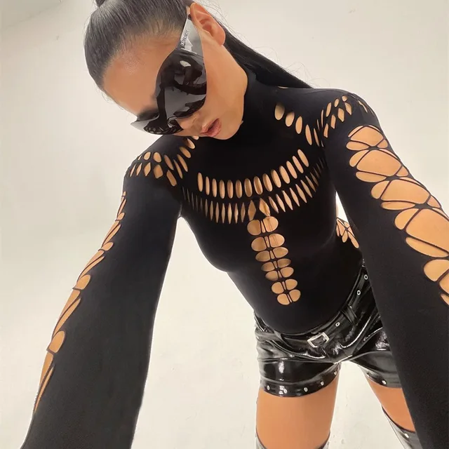 Cut Out Long Sleeve Bodysuit 4