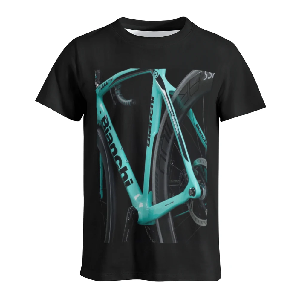 thumbnail image 1 of Camiseta Bianchi para hombre, camisetas de verano, camisetas de colores lisos, ropa de hombre con cuello redondo, 1 of 5