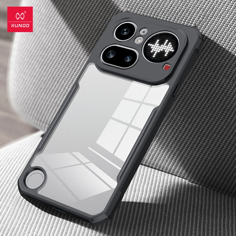 Enhanced Shockproof Transparent Case with Airbag Cushioning and Camera Protection
