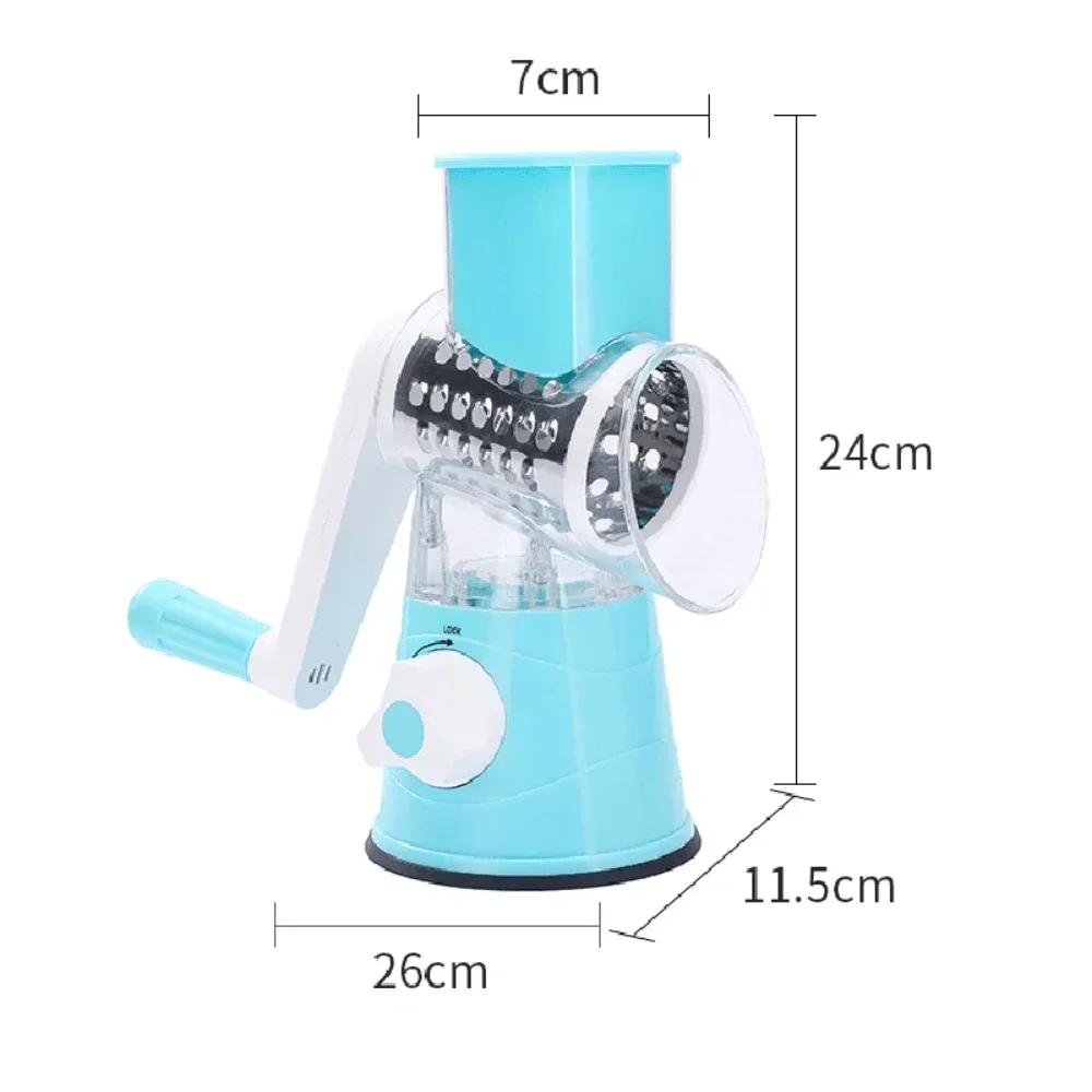 Manual Vegetable Cutter, Roller Gadgets, Fruit Chopper, Round Slicer Graters, Potato Carrot Shredder, Kitchen Gadgets Tool