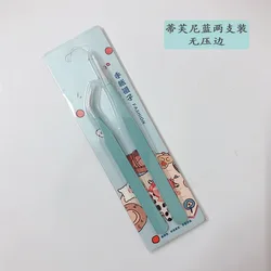 Dual Tweezers Set for Crafting and Journaling - Ideal for Scrapbooking, Washi Tape Handling, and DIY Stationery Projects (Blue set)