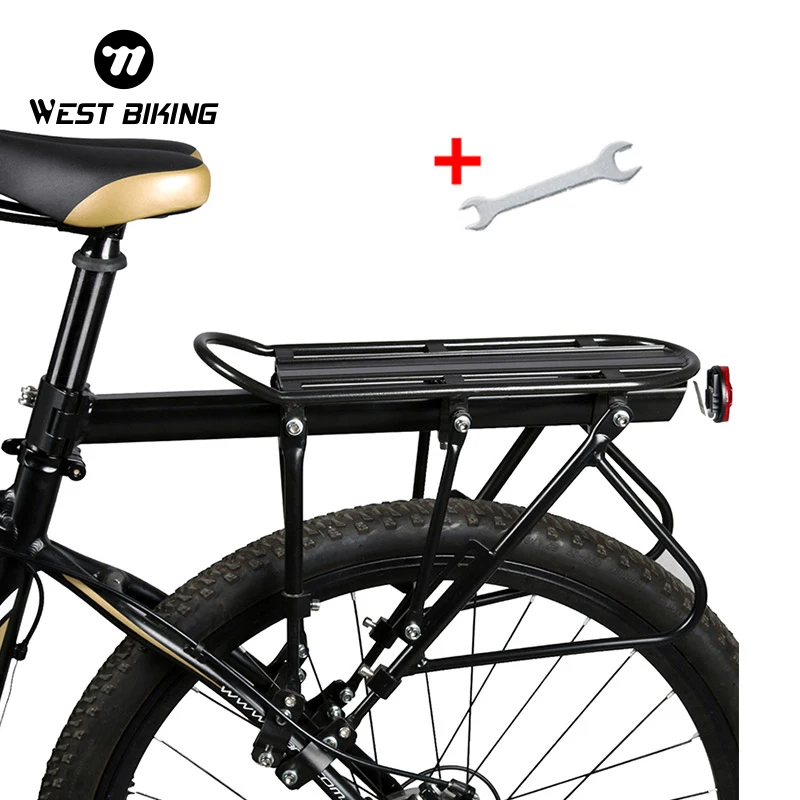 WEST BIKING YP0712018 Bicycle Racks 140 KG Load Luggage Carrier Cargo Aluminum Alloy Rear Rack Cycling Seatpost Bag Holder Stand Bike Rack