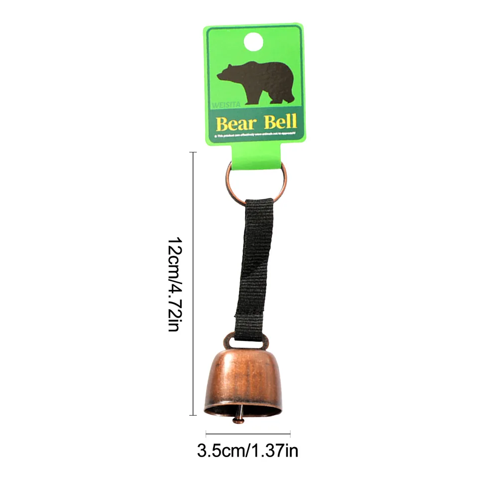 Cloche Anti-ours Pour Randonnée - En Métal, Avec Corde Et Silencieux - Léger, Portable - Pour Camping, Vélo, Alerte En Forêt